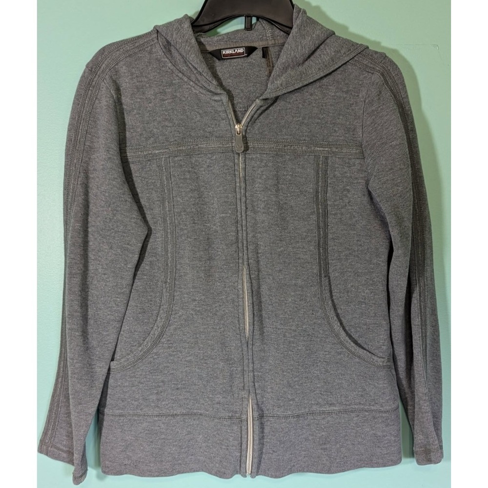 Kirkland Signature Women's Zip Up Hoodie Grey Size Medium